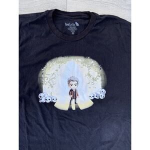 Teeturtle tee 100% cotton size XL black with skeleton t shirt A000182